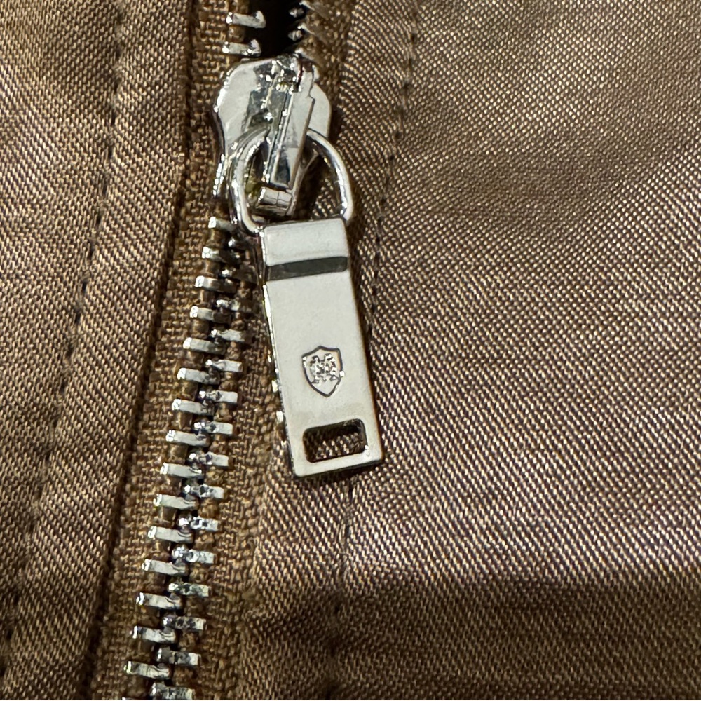 Massimo Dutti Sateen Moto Vest with Silver Asymmetrical Zipper - Picture 6 of 12